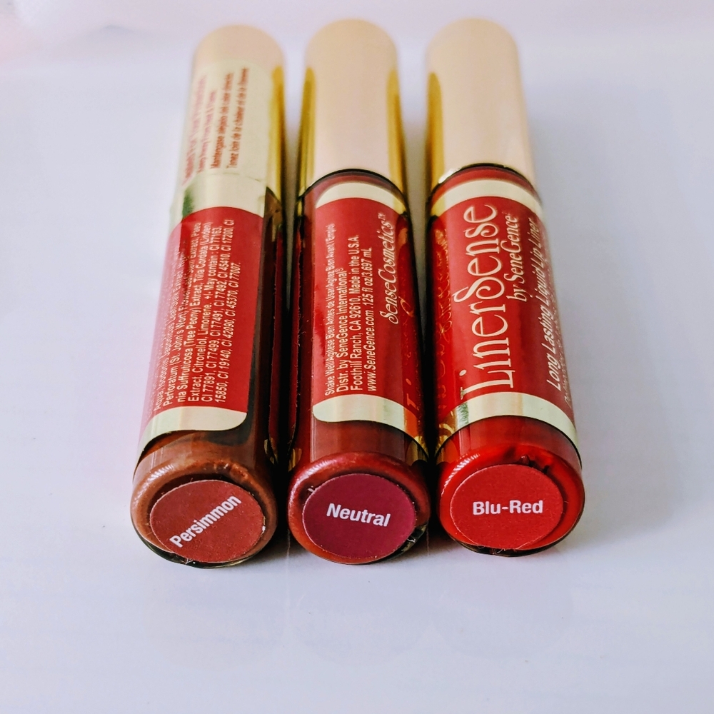 SeneGence Lip Liner Trio - Persimmon, Neutral, Blu-Red